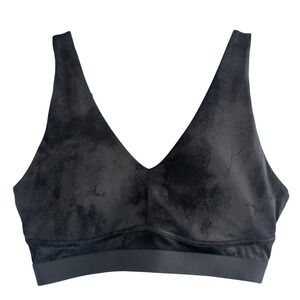 Fabletics Onyx Smudge V Neck Strappy Back M Support Sports Bra L Diamond‎ Dye